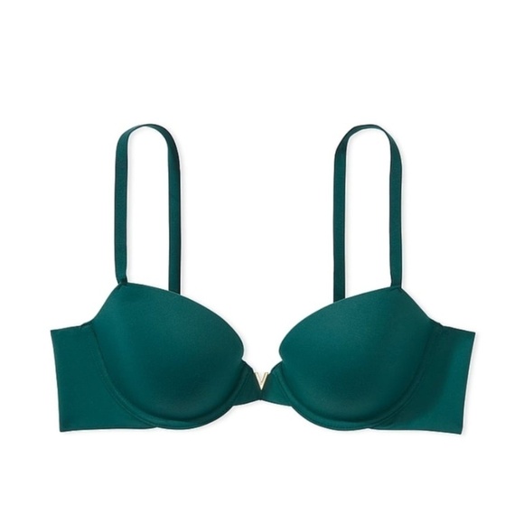 Victoria’s Secret Black Ivy Green Smooth Lightly Lined Demi Bra - Size 32DDD - Picture 1 of 5